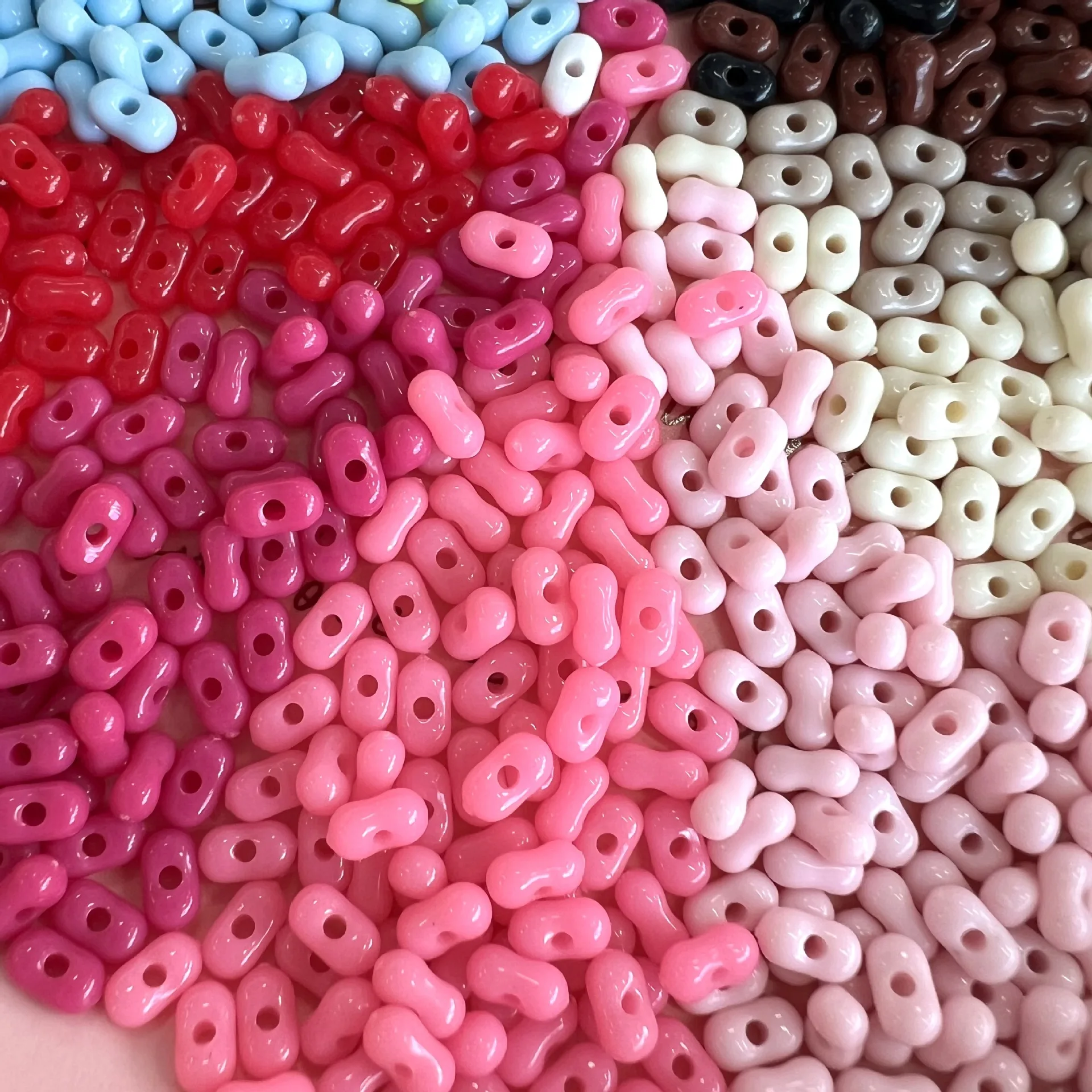 DIY Spring Candy 4*6mm rainbow Peanut Rice Shape Acrylic Seed Beads for Jewelry Making Bracelet Accessories Wholesale