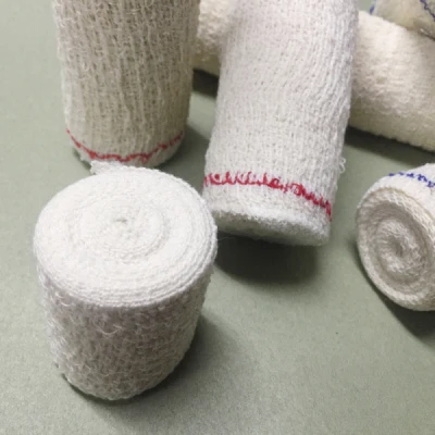 CE Approved Factory Direct Medical Supply Red (Blue) Elastic Crepe Bandage