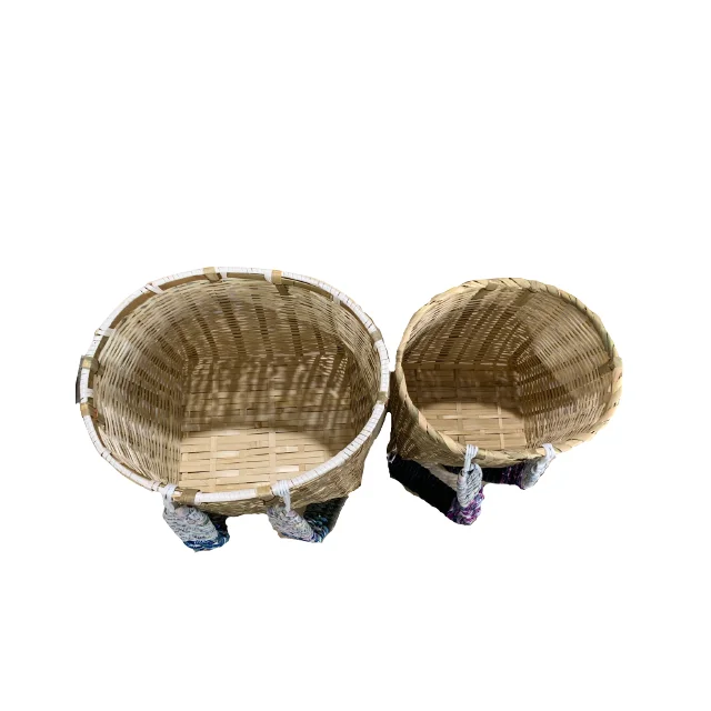 Back bamboo handmade basket  with sling back to buy food storage fruit for famers with Japan standard