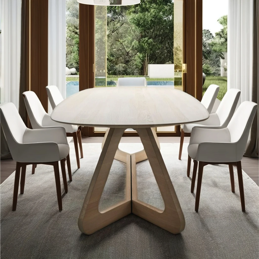 Modern Style 100% Premium Solid Teak Wood Butterfly Dining Table for Dining Room Home Bar Office Hotel and Villa Furniture