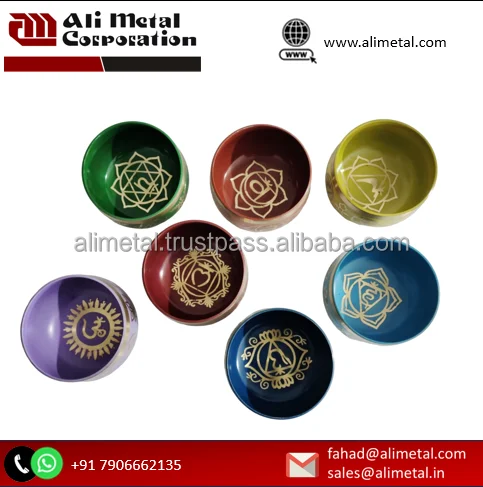 Fully Customizable Tradition Hand Forged Brass Meditation Bowl Warm Tones Metal Model Religious Style Print