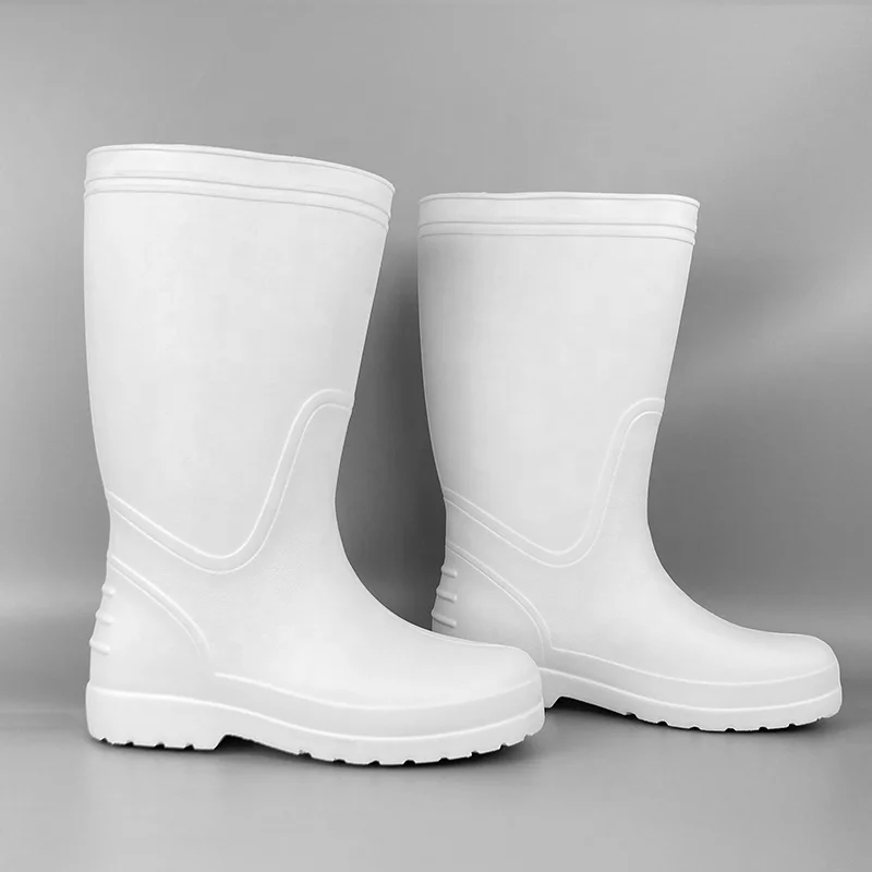 2024 New Fashion Lightweight Foam Work Shoes Chicken Milk Food Pharmacy Non-slip Oil Resistant Knee High Chef EVA Water Boots