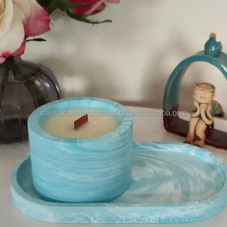 Magnesia Crafts Agate Candle Stand