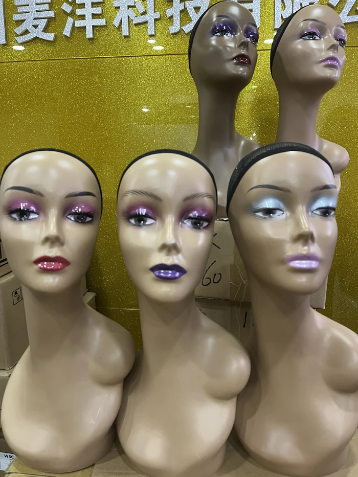 Training Mannequin Head, Head Display Styling Mannequin Manikin Wig head Stands