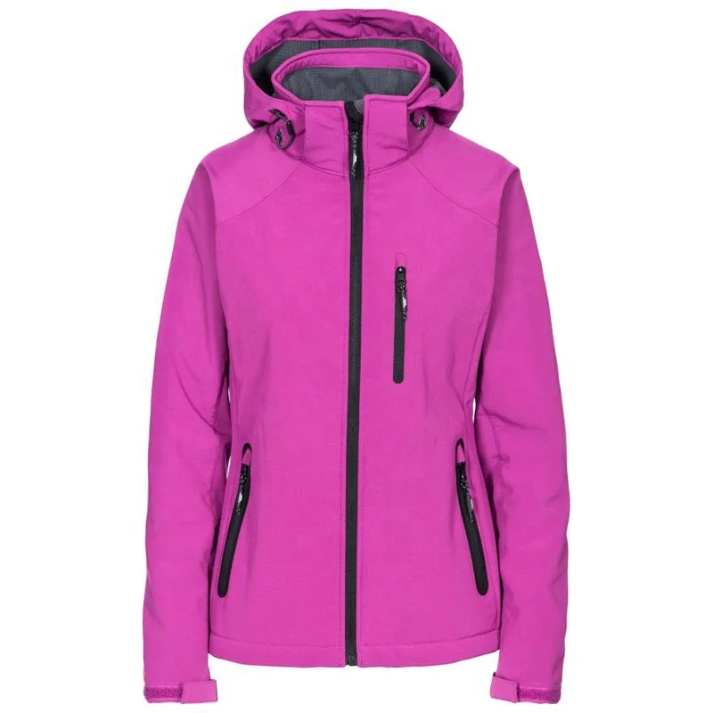 Custom Women Sports Softshell Polyester Jackets Coats Soft Shell
