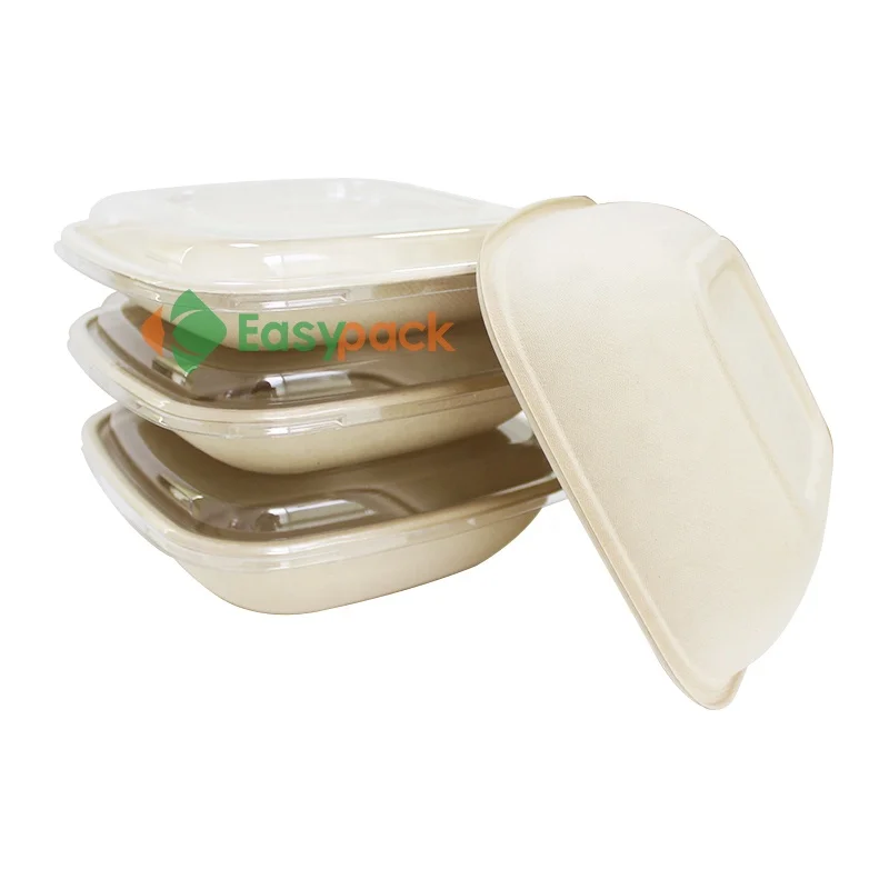 Natural biodegradable disposable trays food take out container