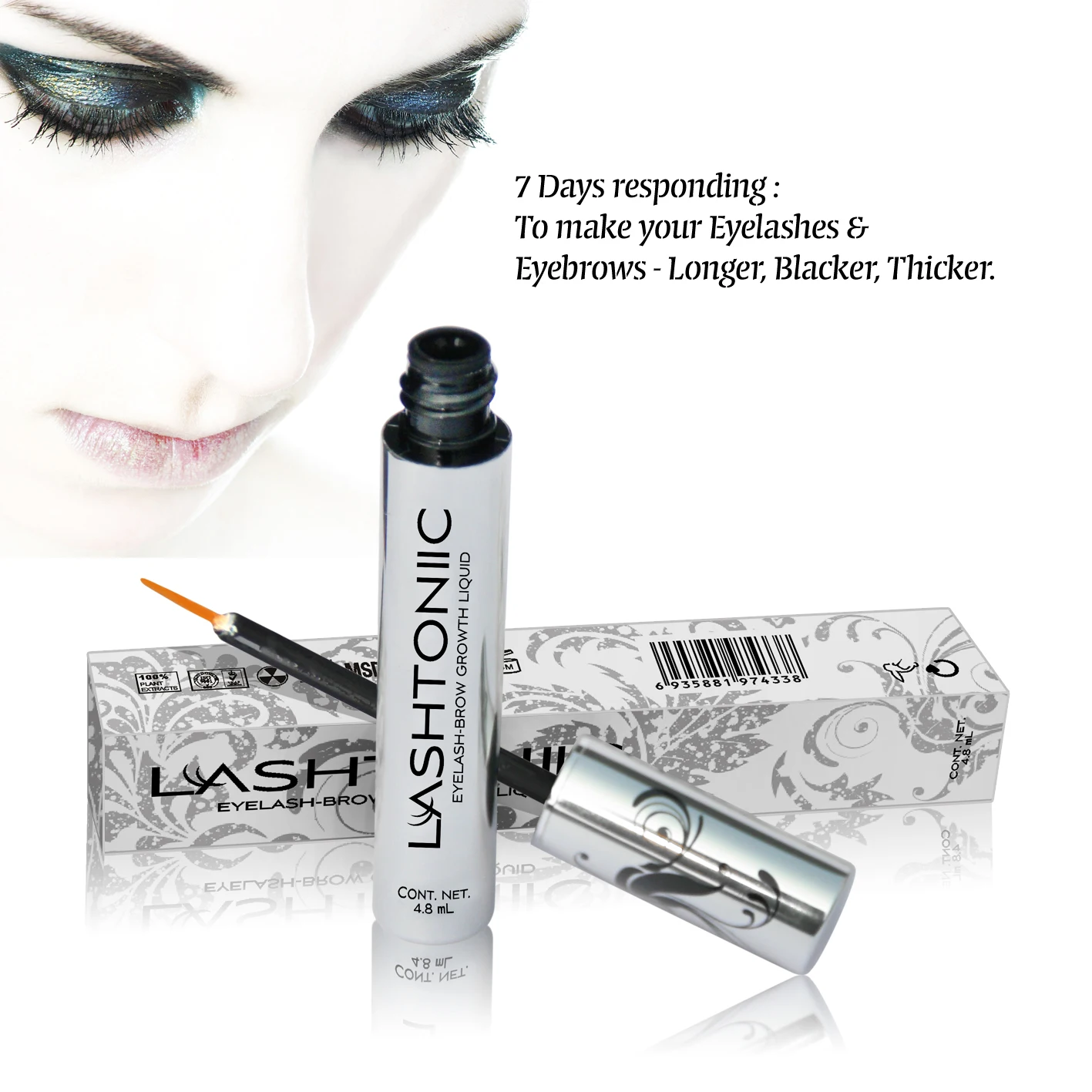 Hot sell LASHTONIIC EPM hair Lengthening,herbal eyelash eyebrows lotion