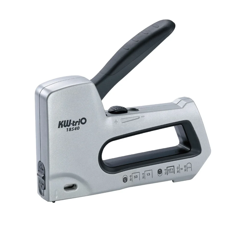 KW-triO 18540 5-in-1 Manual Staple Gun/Tacker (Cable Wire, Brads, T50, JT21, 13-type)