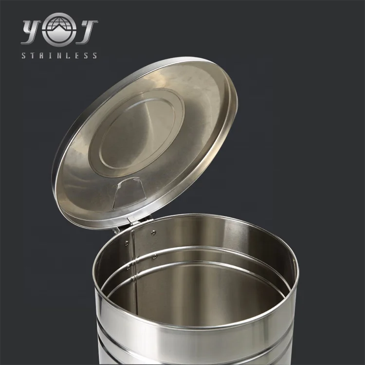 Stainless Steel Metal Round Step Pedal Garbage Bin Trash Can