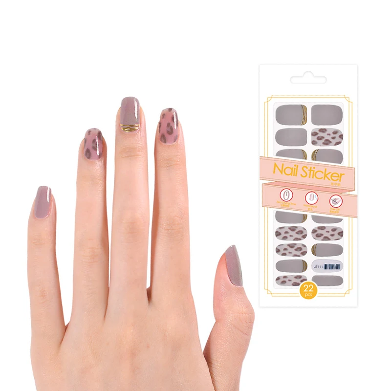 Wholesale Custom Spring Festival  Nail Wraps Sticker Fashion Nail Art Polish Strips For Women