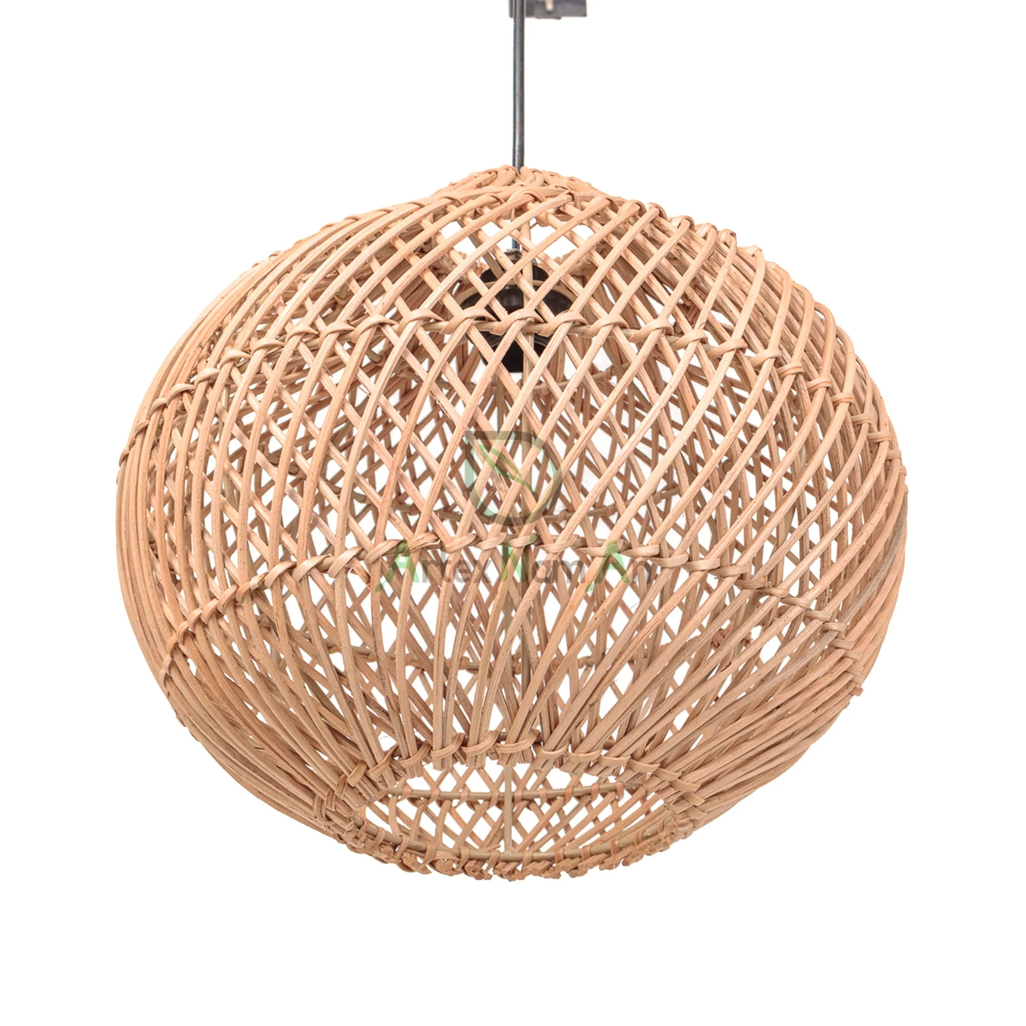 Handmade wicker rattan pendant lights kitchen hanging/bali hanging lamp shade frame/boho ceiling light lampshade for room decor