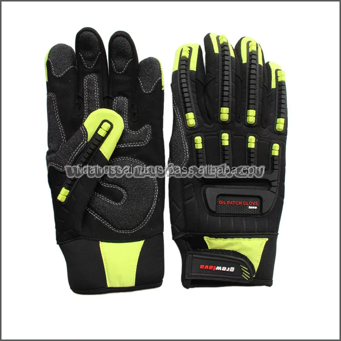 Extreme Grip Leather Gloves Wholesale Iron High Performance Durable Protective colorful Mechanic Leather Gloves from Pakistan
