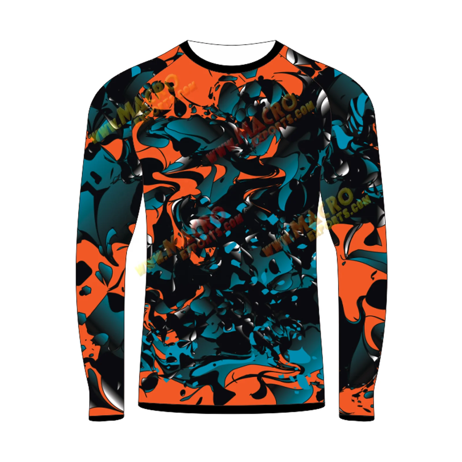 Best Quality Plain mma rash guard long sleeve rush guard for Men Long Sleeve Regular-Fit Compression Rash Guard