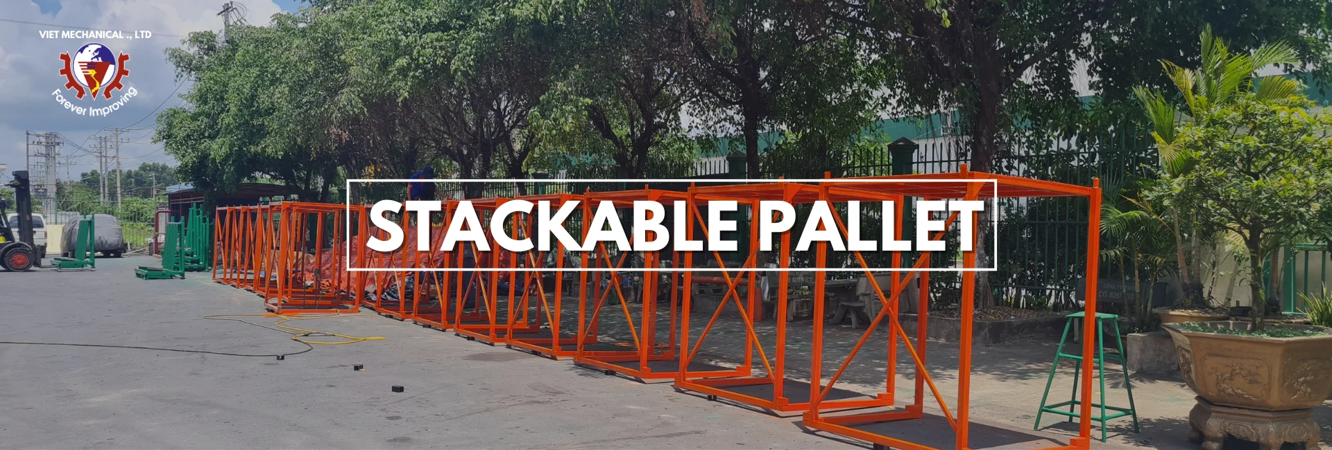 Steel Pallet Storage Crate StackableWith Steel Reinforcement Produced From Directly Vietnam Factory