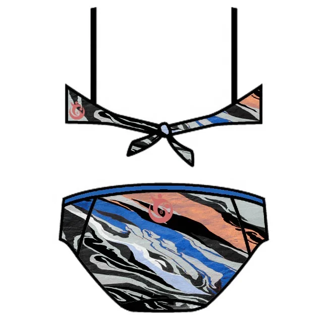 Красочный микро бюстгальтер бикини