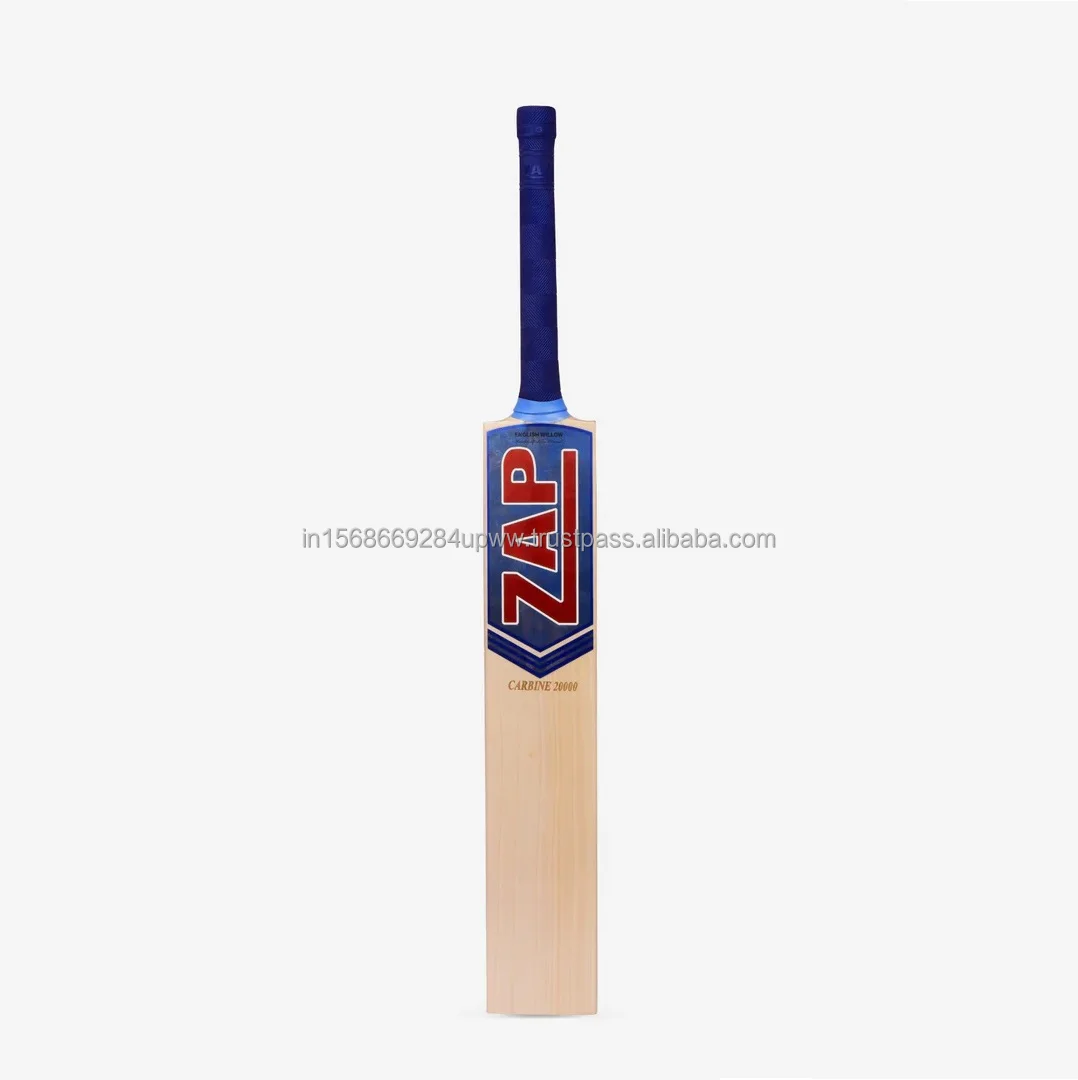 Premium Affordable Sports Equipment ZAP Carbine 20000 English Willow Cricket Bat for Net Practicing for Sale from India- Size 3