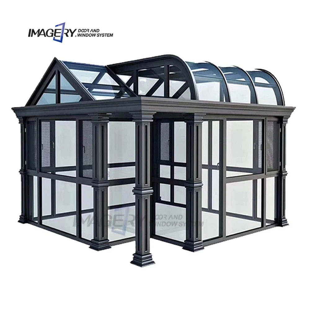 House window glass design prefab sun porch patio screen enclosure for home garden design balcony aluminum windows fram sunroom