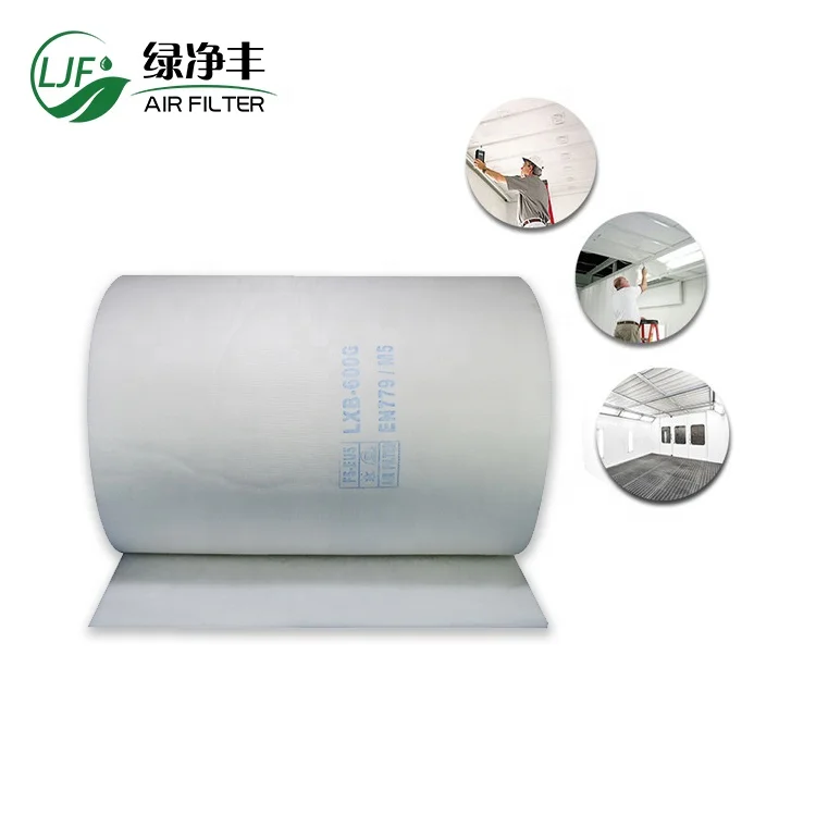 Factory Wholesale Painting Spray Booth Ceiling Filter Fiber Cotton Filter Media Roll spray booth filter