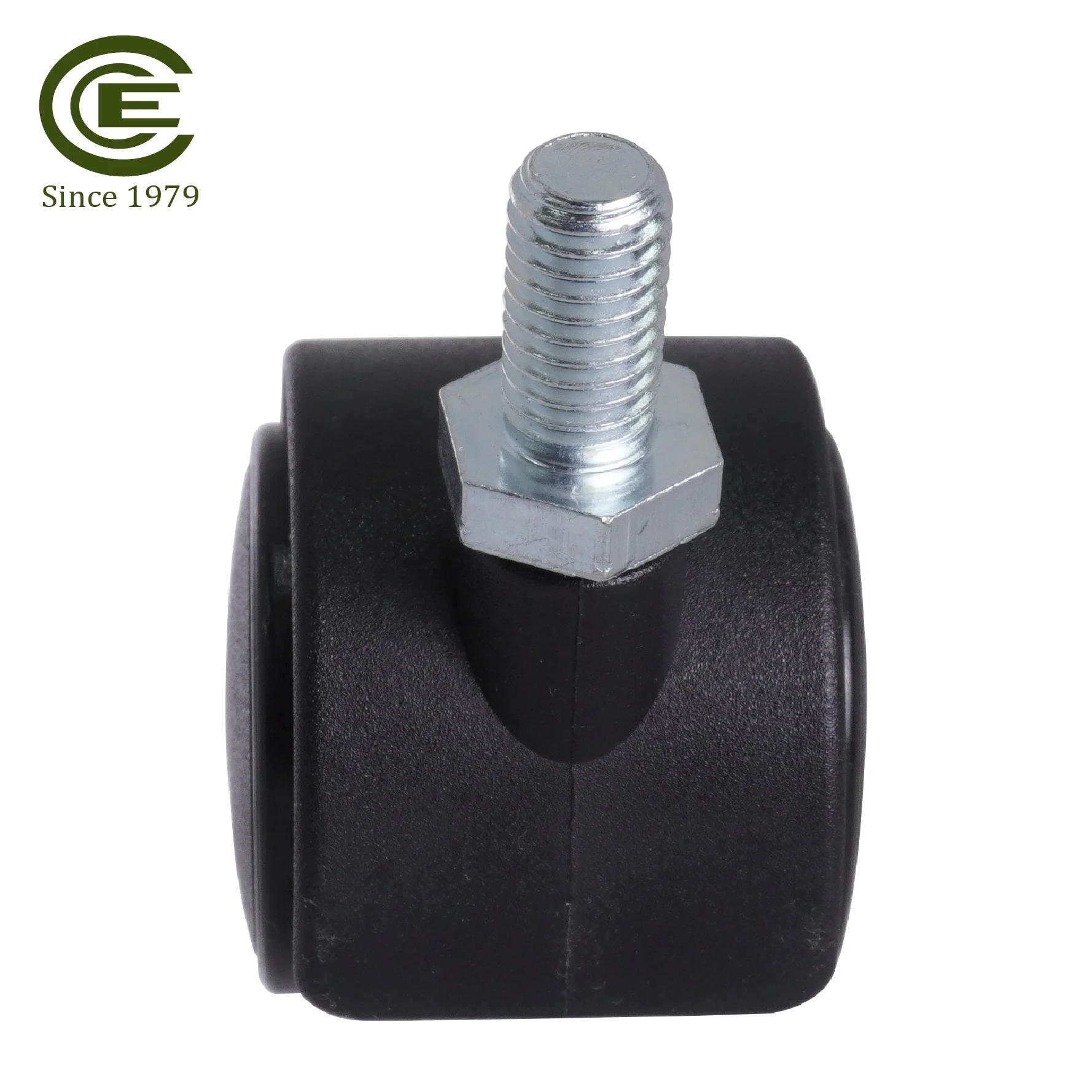 M8 Thread Screw Twin Plastic Caster 30mm Nylon Swivel Wheels