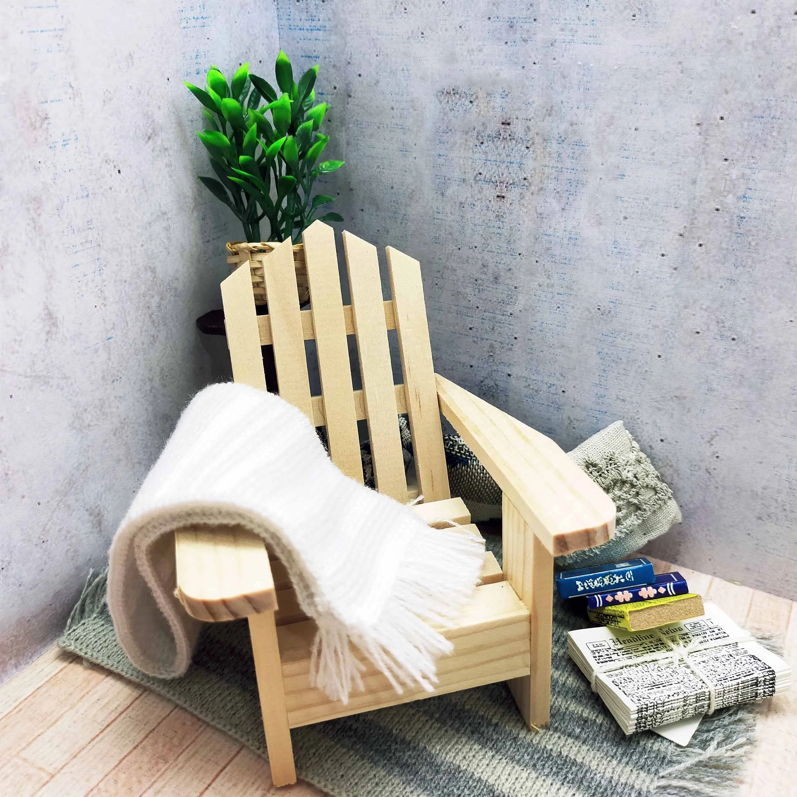 Миниатюрный Кукольный домик Adirondack деревянный стул