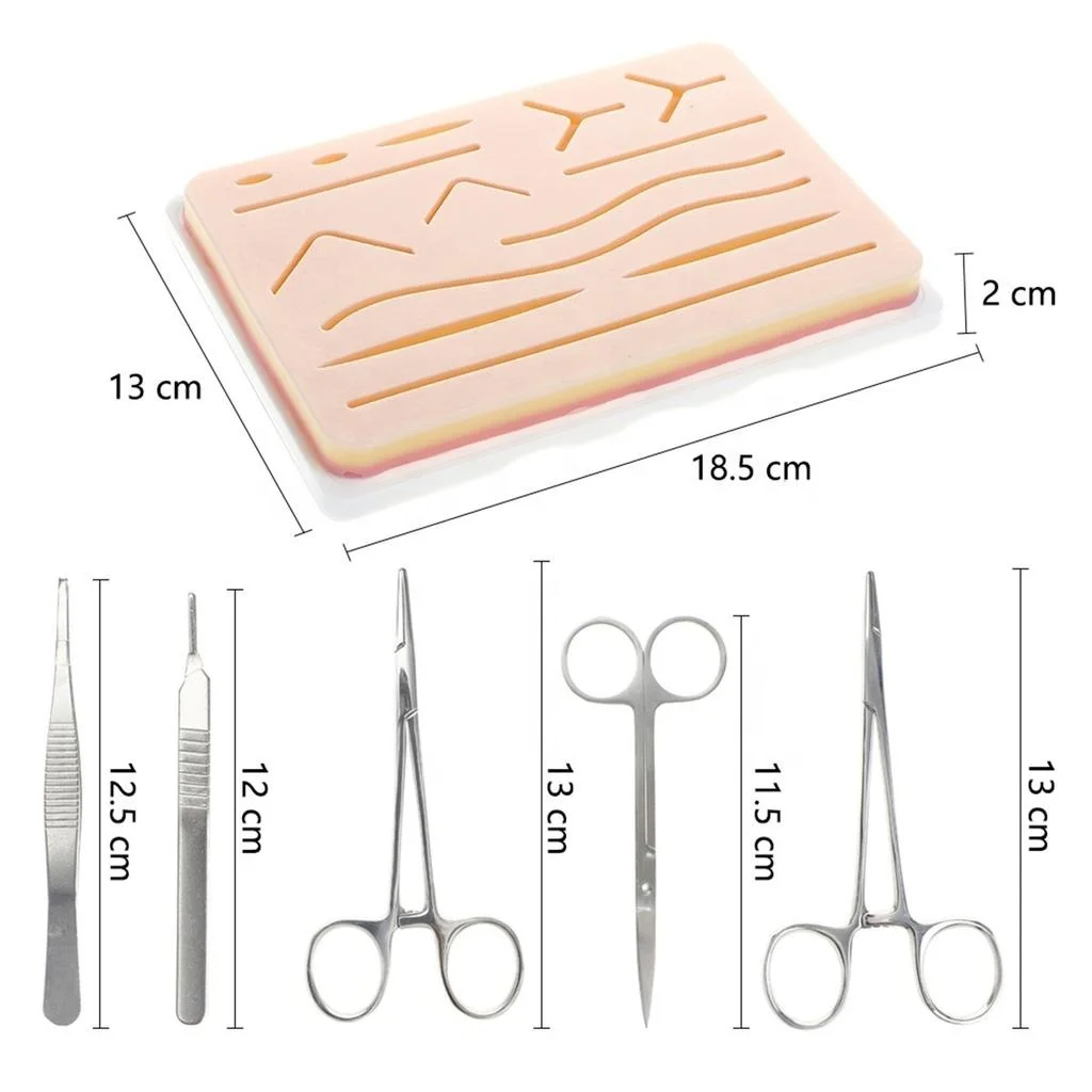 High Quality Surgical-Suture-Practice-Kit-with-Large-Silicone-Suture-Pad