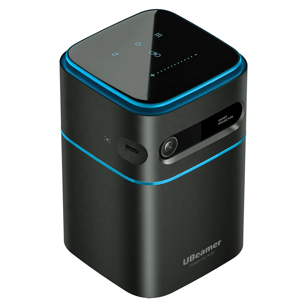 Мини-проектор AUN на Android 9, проектор Ubeamer 1 Pro 4K, видеопроектор декодирует домашний кинотеатр, лучевой проектор для домашнего телефона 7000 мАч