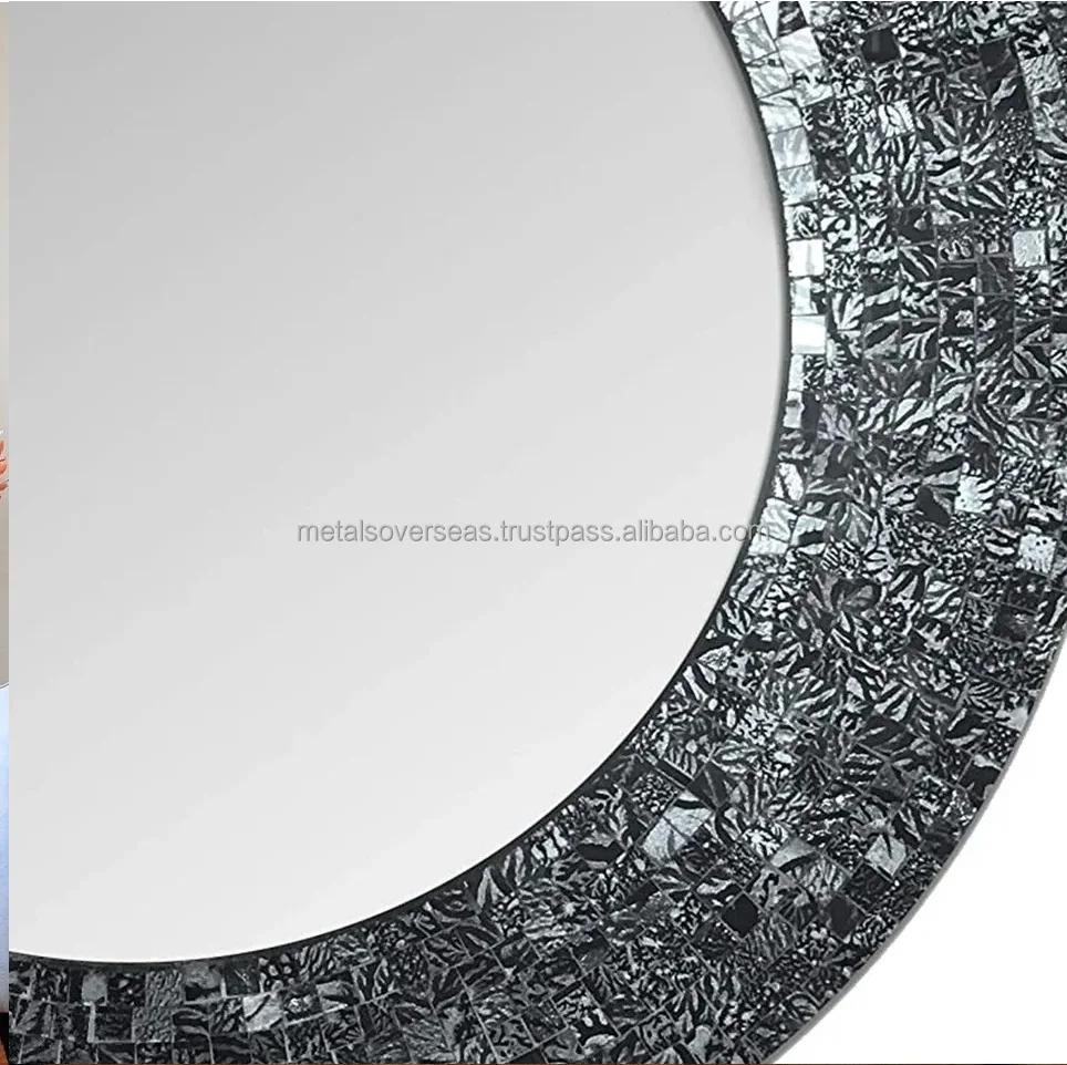 Turquoise Traditional Mosaic Mirror Wall Decorative Popular Beautiful Decor Made by Metal Overseas