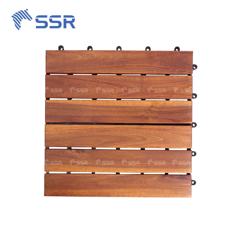 SSR VINA легко установить высокое качество акации дерево DIY плитка для палубы балкон сад Терраса деревянная переплетенная настил