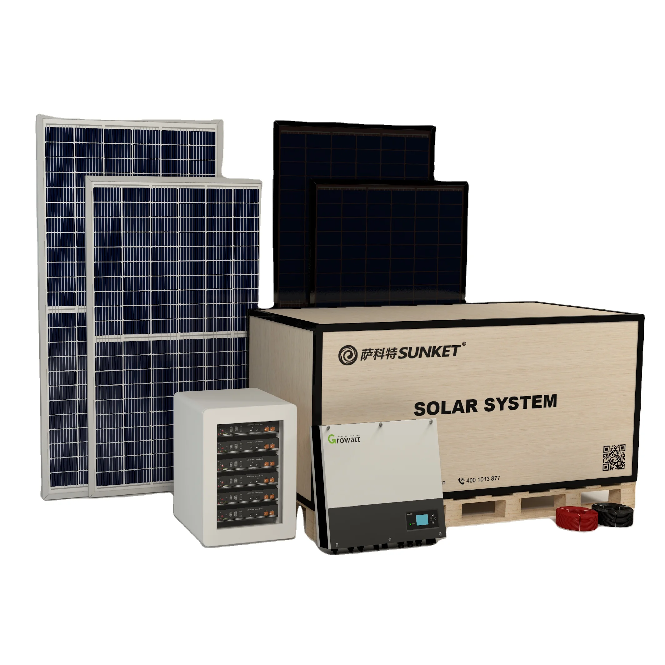 on grid solar power system with Growatt On Grid Tie Hybrid Inverter 5kw 3kw 10kw 50kw 100kw residential use TUV CE certificate