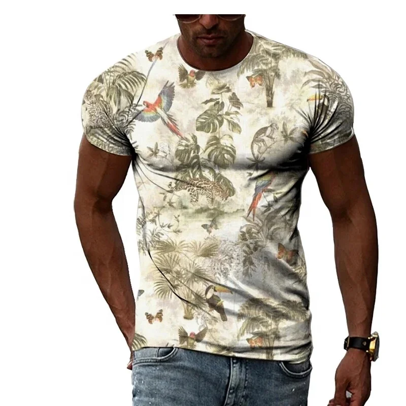 Summer Hot Sale Art Leisure T-Shirt Short Sleeve O-Neck Comfortable Fashion Trend Men Breathable Gorgeous 3D Print T-Shirt