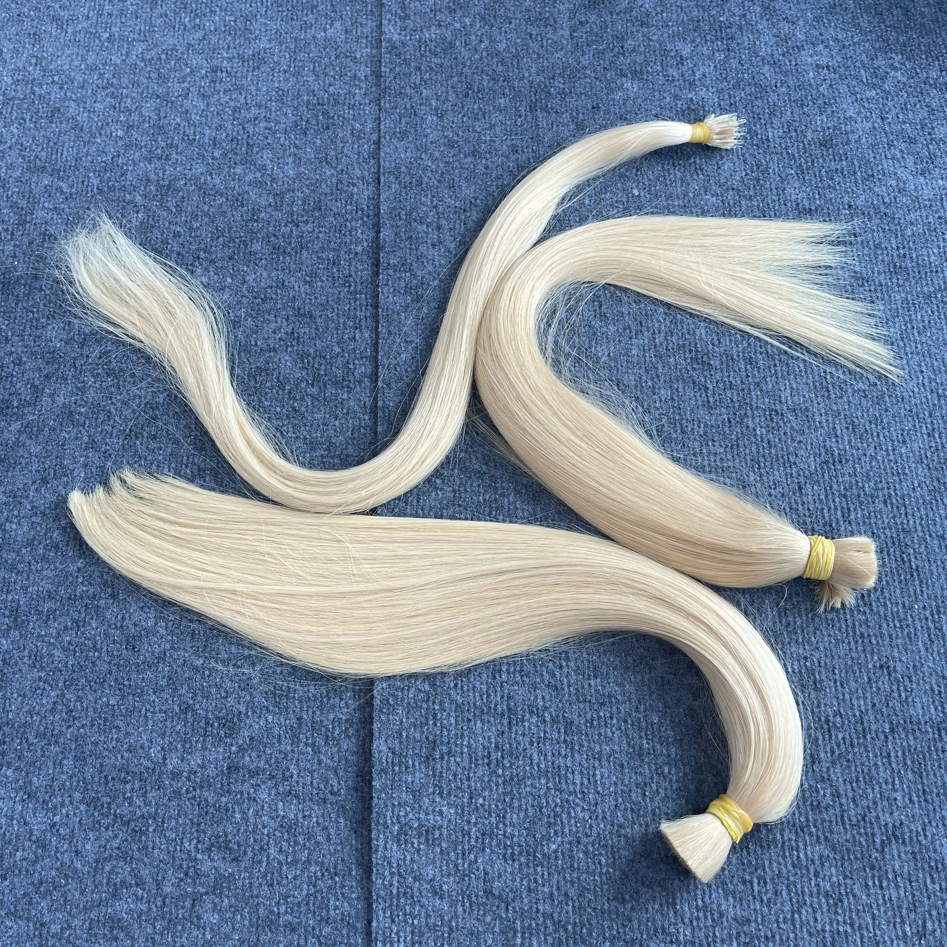 Bulk Hair With Lace Closure 300g Raw Processed Raw Human Hair Hair Extensions Natural Color With Closure