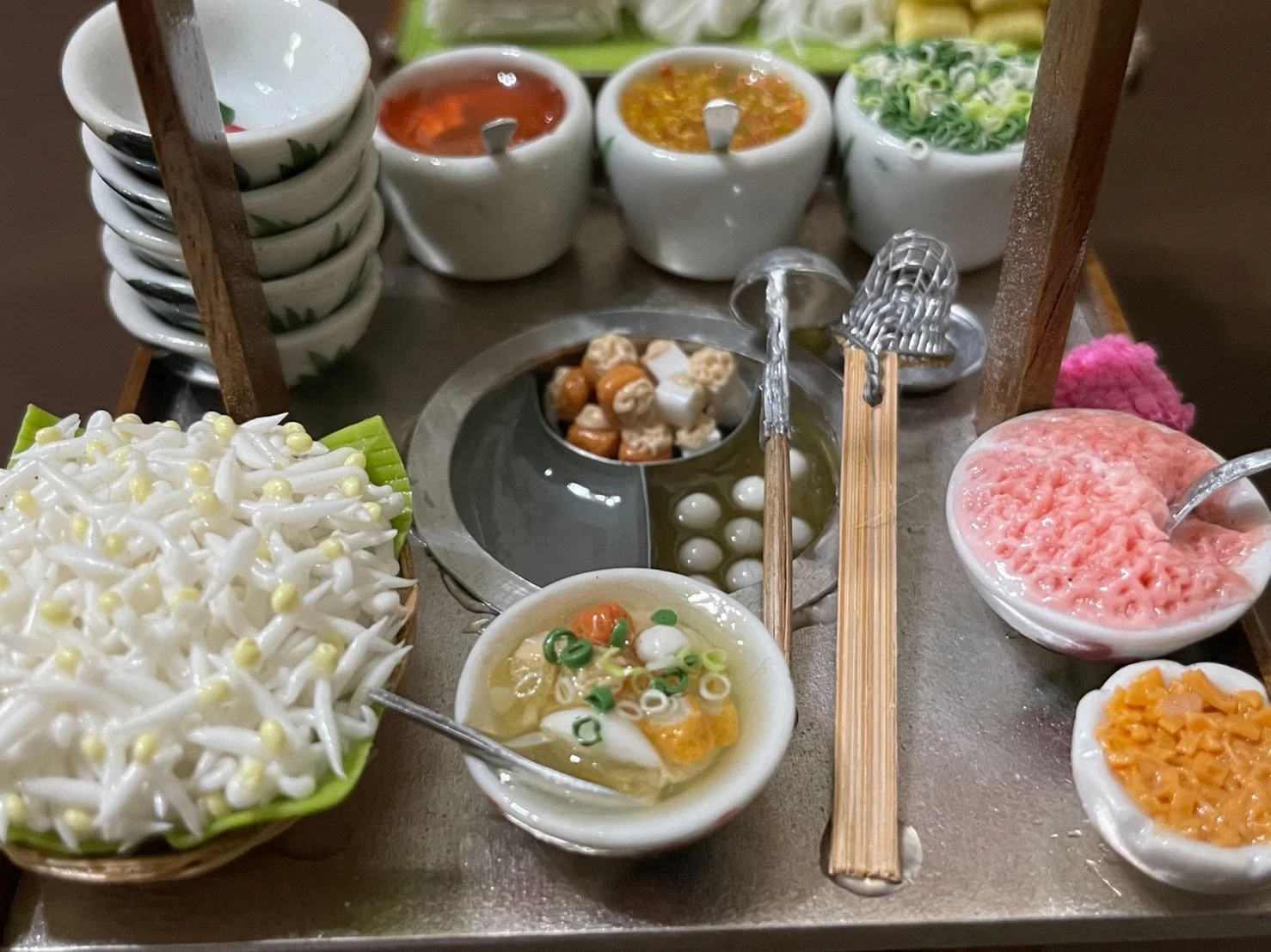 The Premium Miniature Clay Crafts with Creativity of Antique Noodle Shop Design Size M Made in Thailand