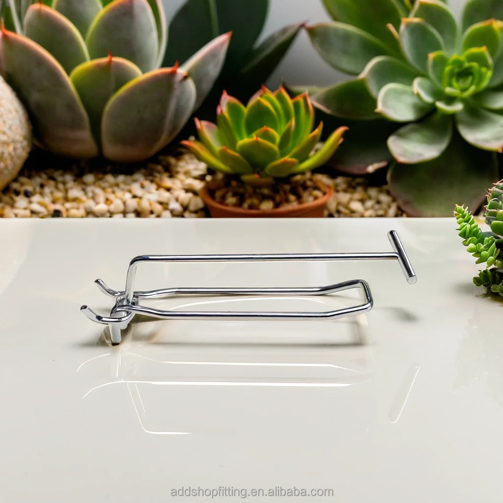 Pegboard zinc display euro hook for Supermarket Stationery store