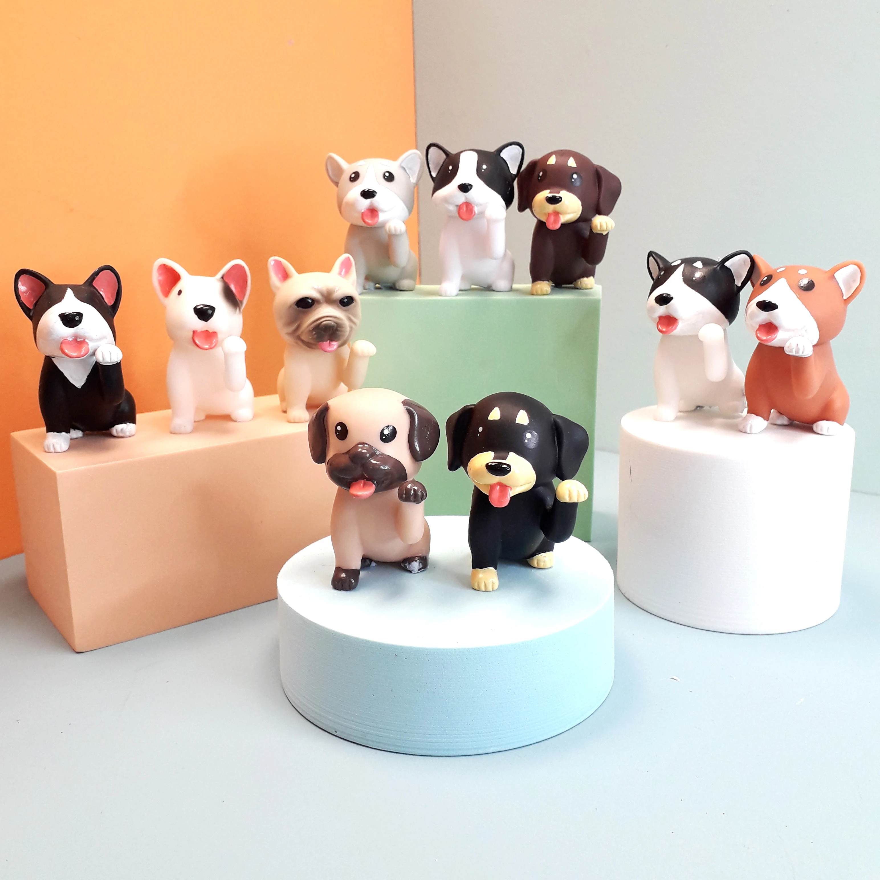 OEM wholesale promotional Funny Stylish Collectible capsule toy for kids 6.5cm Cute Dog Animal Vinyl Figure