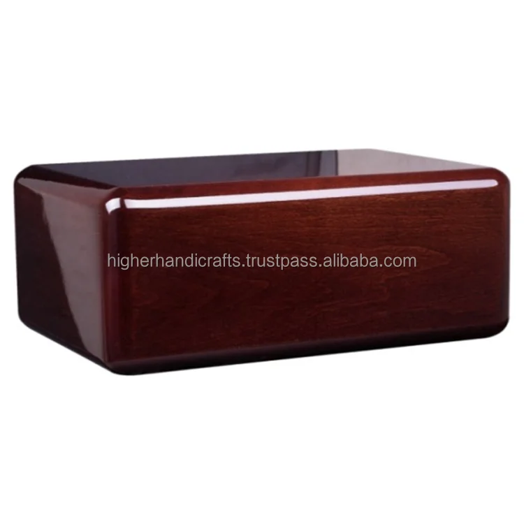 Celtic Cross Wood Cremation Urn for Ashes Cherry Finish Square Shape Human & Pet Burial Urns Funeral Supplies