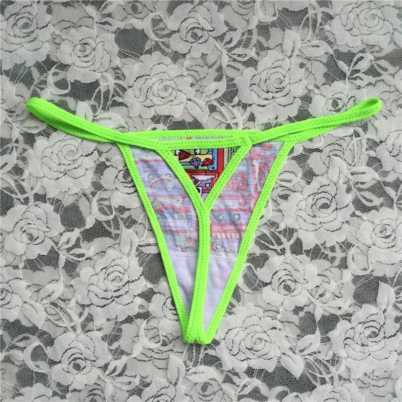 Women Sexy Cute Cotton G-string Lady Soft Thong Mini T-back Panties Underwear Multicolored oem