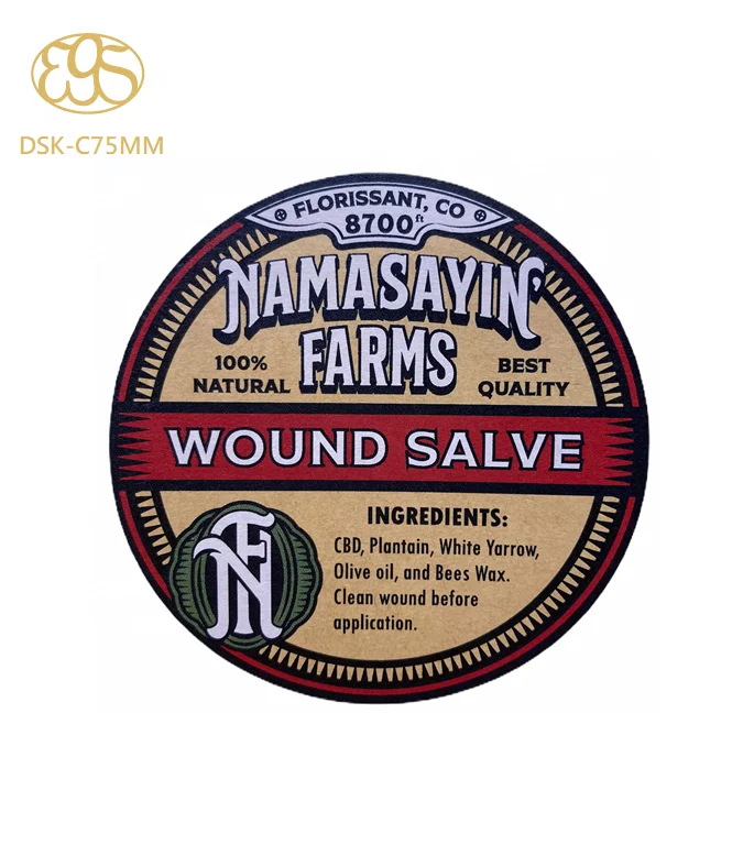3 inch Eco Friendly Kraft paper label sticker custom logo digital printing bio-degradable recyclable high quality adhesive label