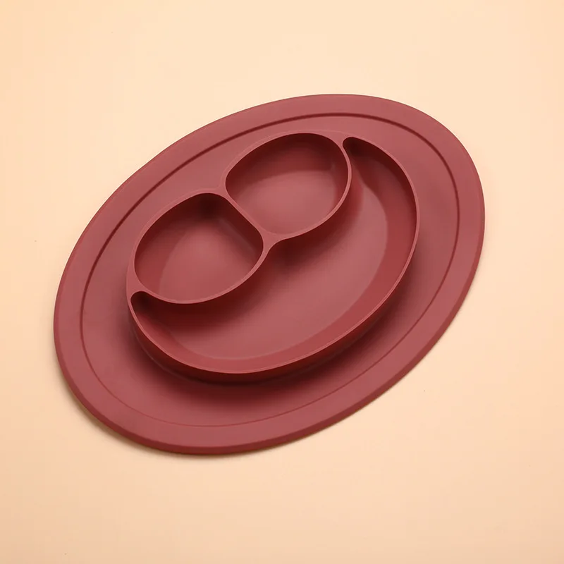 Suction Plates for Baby SiliconeToddler Plates Divided Plates with Suction BPA-Free Microwave Dishwasher Safe