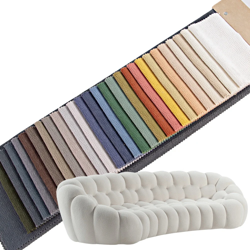 New Design 100% Polyester Plush Chenille Sofa Fabric Upholstery Petals in Multiple Colors fabric for Sofa Home Deco