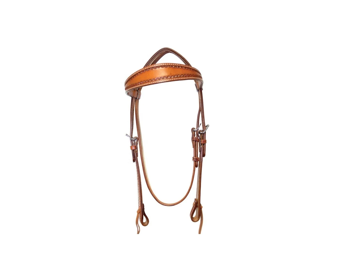 Genuine Leather Chestnut Western Horse Bridles & Headstalls