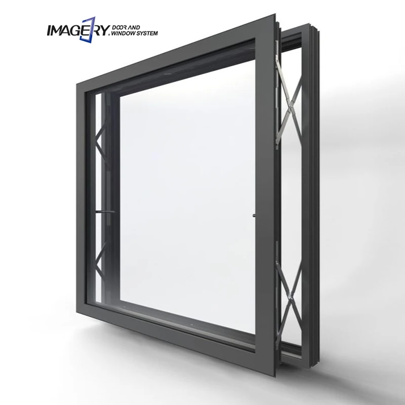Double glazed glass soundproof automatic aluminum alloy profile curtain wall parallel opening windows price