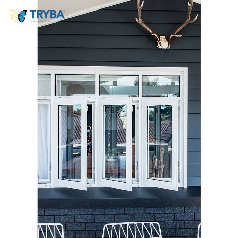 Australia and US Standards Crank Out casement thermal break aluminum triple glazed  Window
