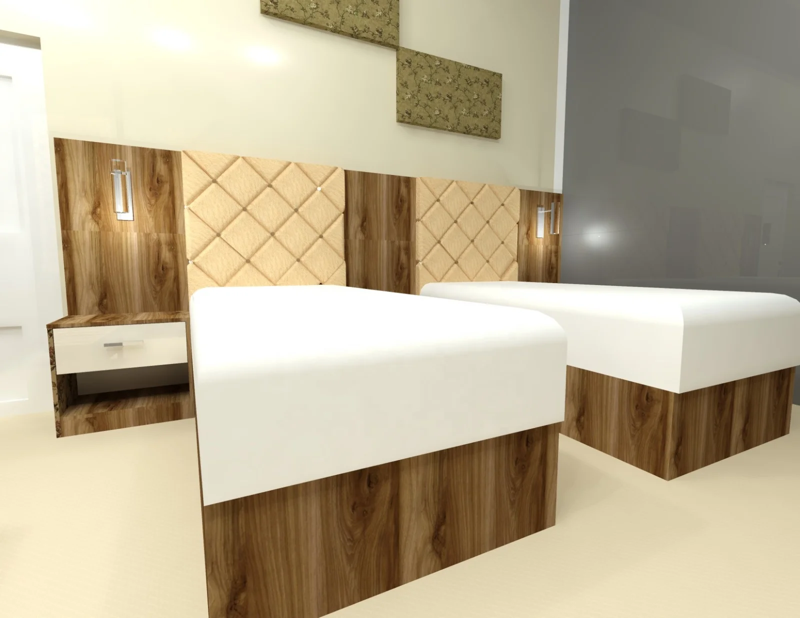 Damla resort bedding set customized sizes MDF wood saving place 5 stars hotels factory prices Turkish home furniture