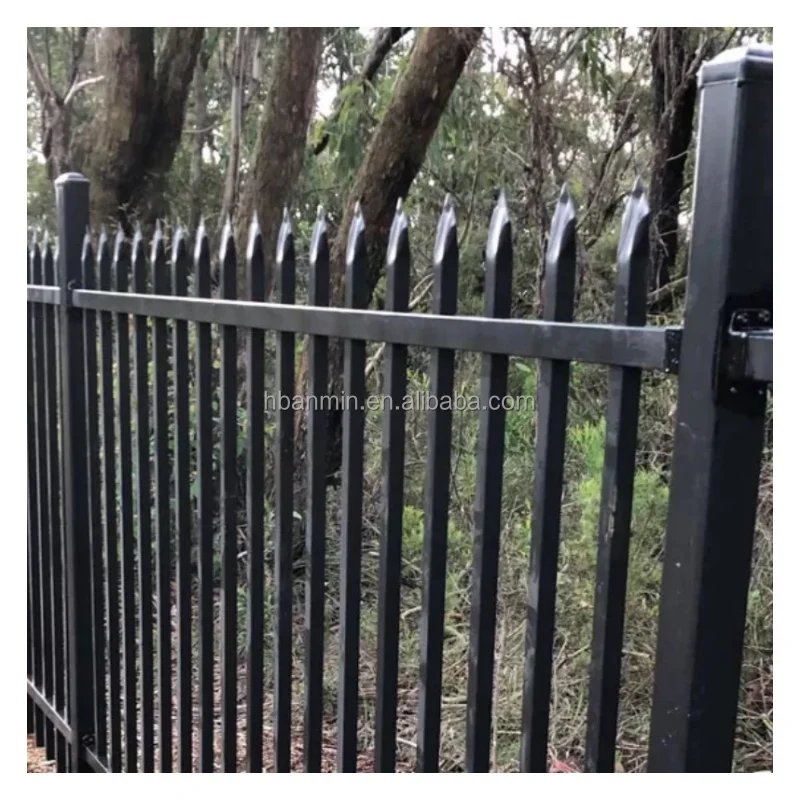 Outdoor Waterproof Wrought Iron Fence Panel Galvanized Steel & Aluminum Security Gate