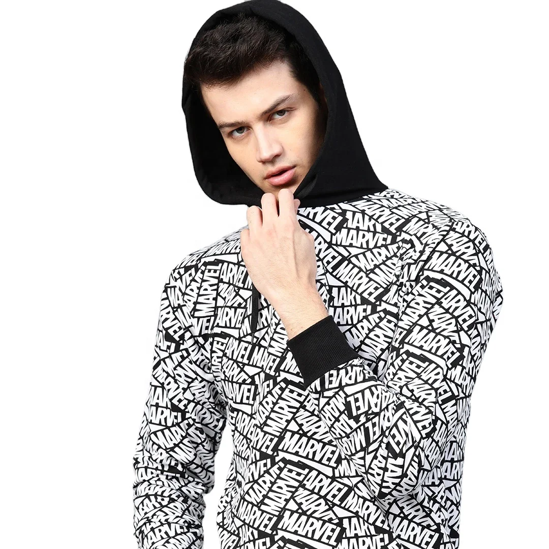 Mens All over Printed Hoodie Full Sleeve Fleece Hoodie Kangaroo Pocket Customization Printed embroidered Hoodies Manufacturer