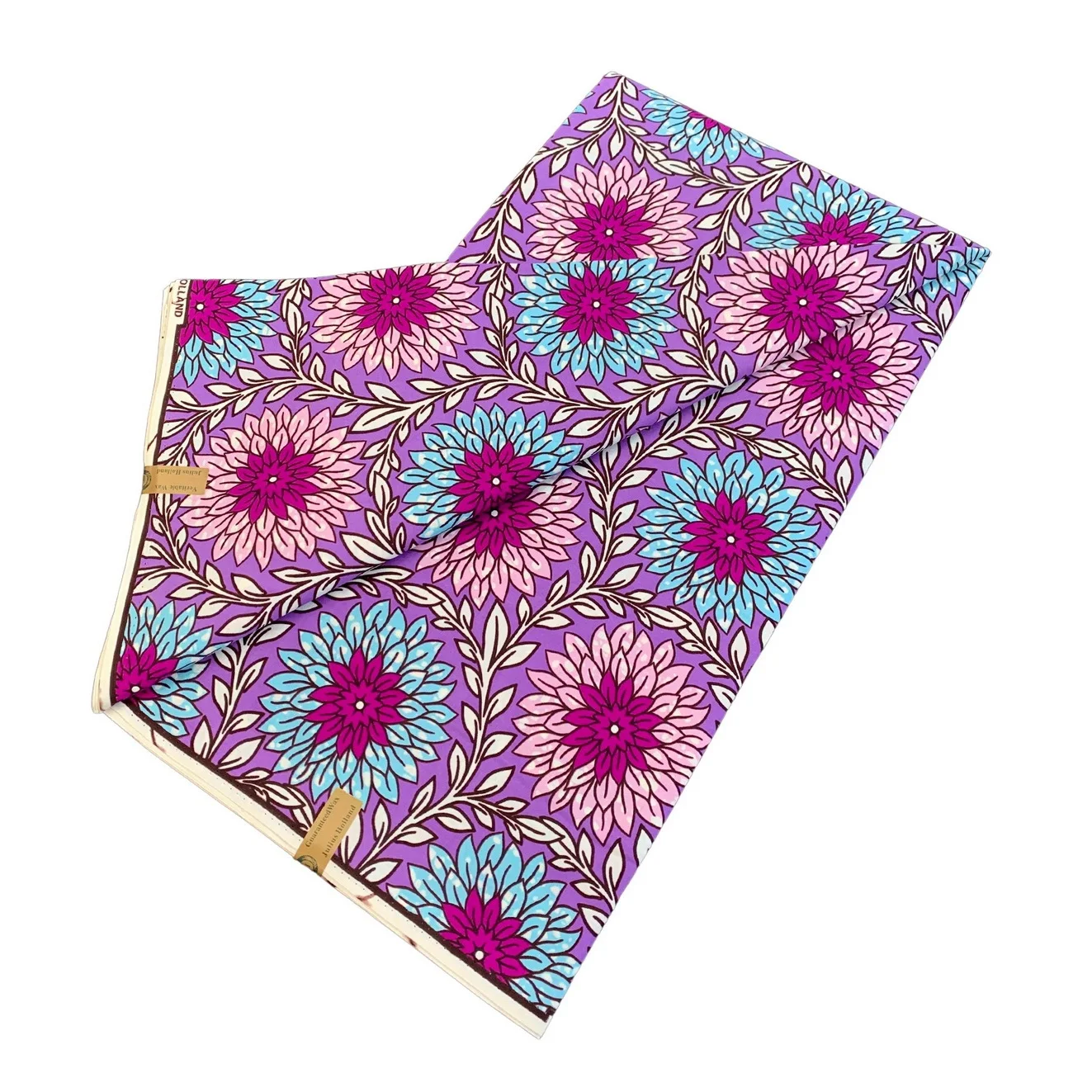 Custom African Wax Print Durable Polyester Fabric Vibrant Patterns Long Lasting Wearable Cotton for Fashion Outfits and Apparel