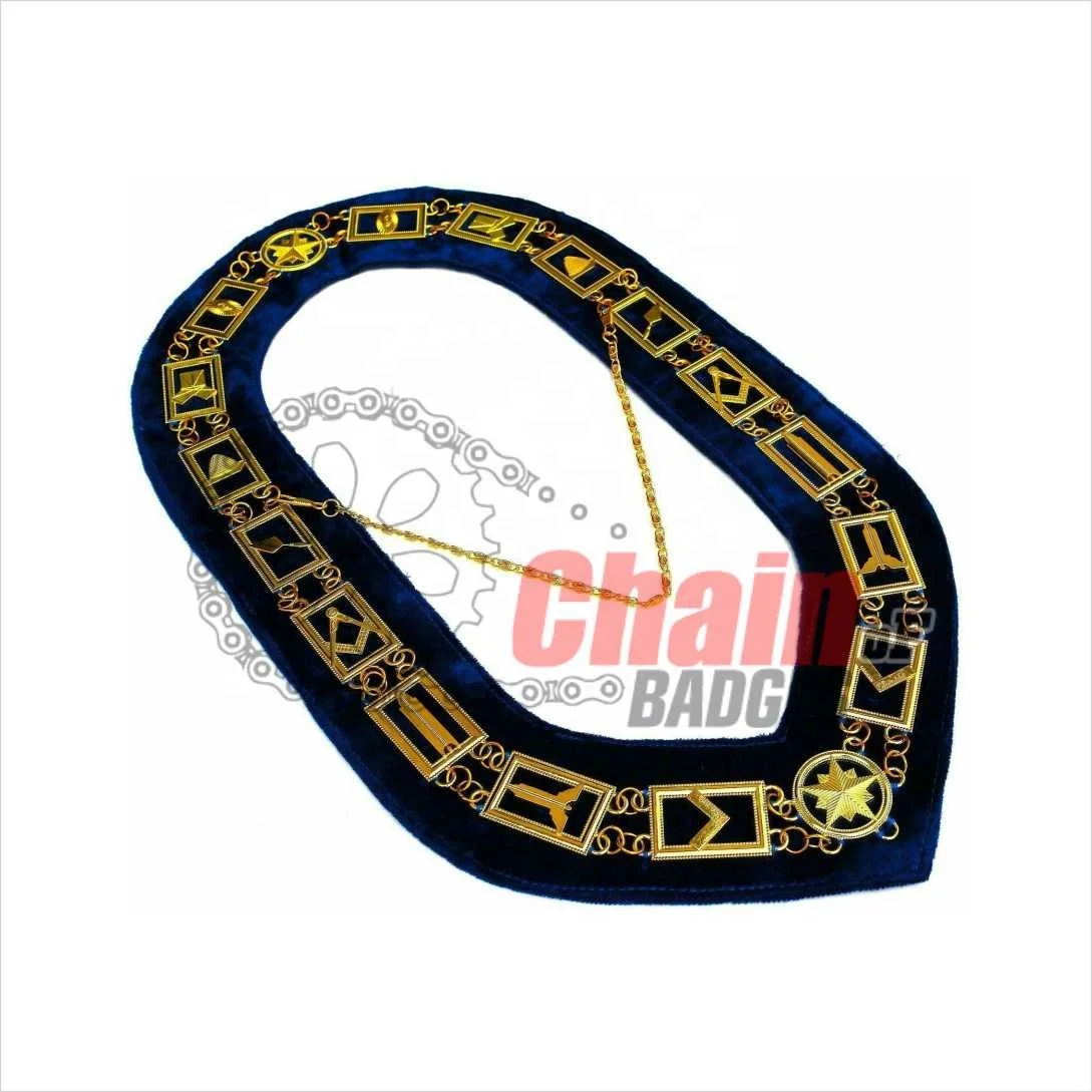 High Quality Masonic Regalia Free Masonry Chain Collar Custom Design Style OEM Per Demand