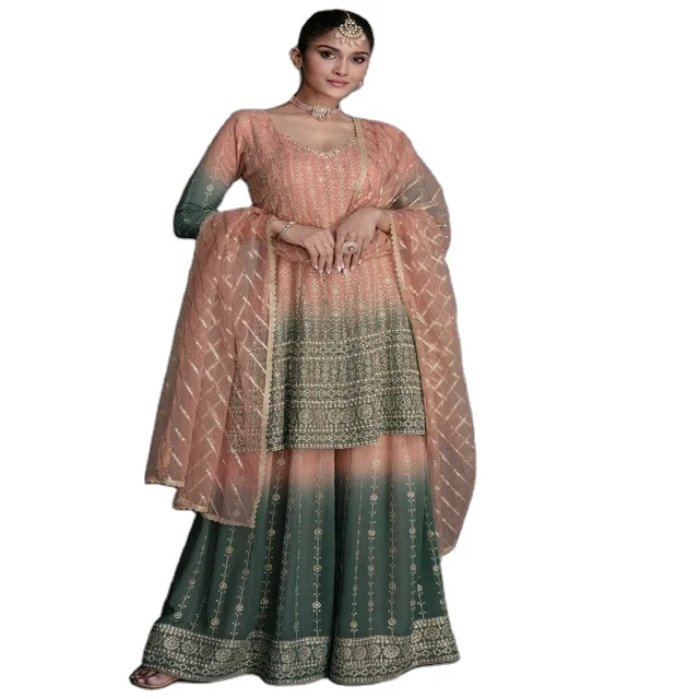 Festive Occasion Sharara Dresses Stylish Party Dresses From Indian And Pakistani Designers 2024 Latest Designers Outfits