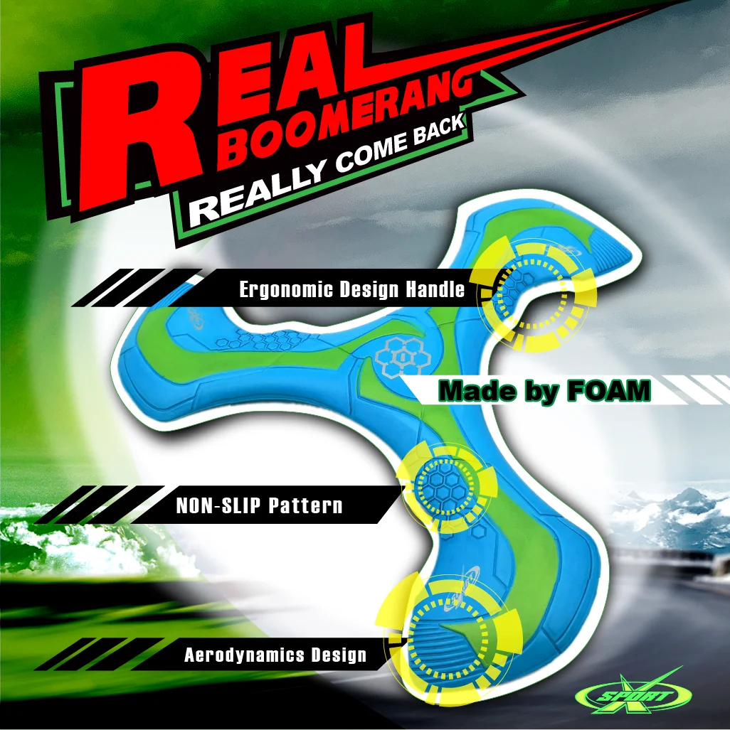 Wholesales best price incredible return for training high quality plastic 9 inches boomerang for boys outdoor toy