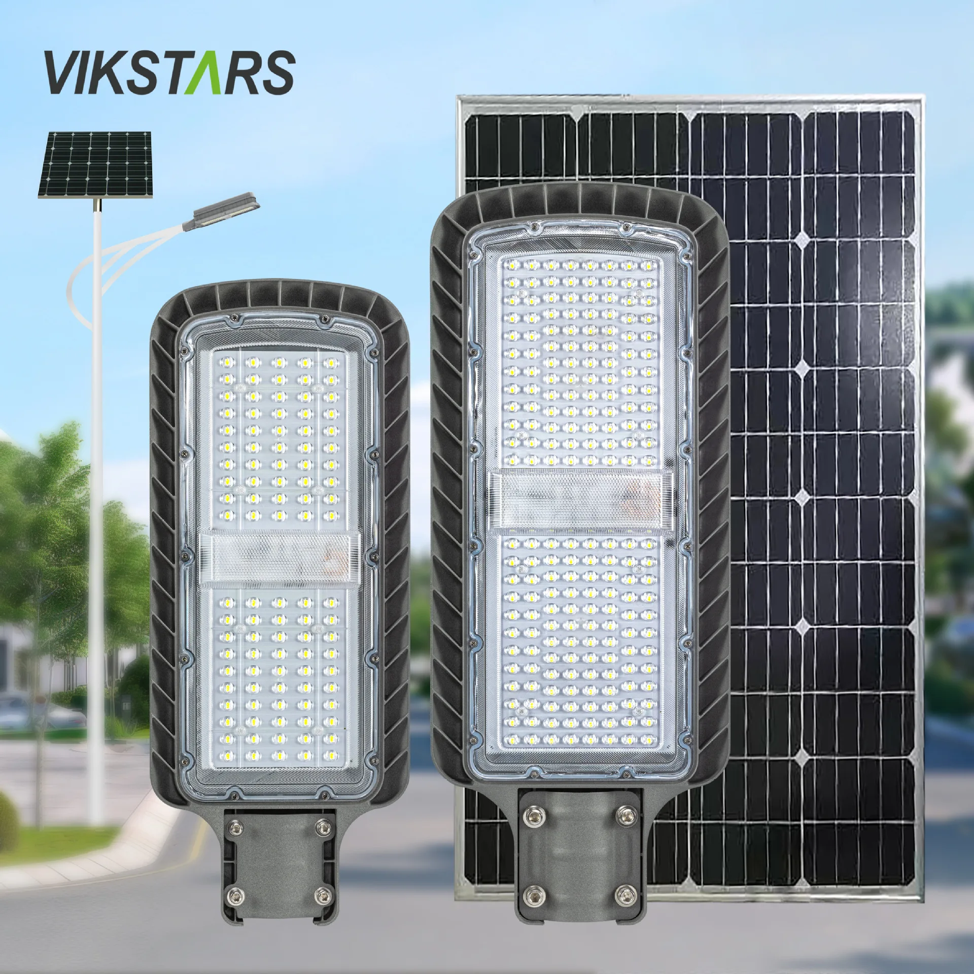 High power 2000 watt 3000 watt split solar street lights for project with solar panel for crossroads main street lighting